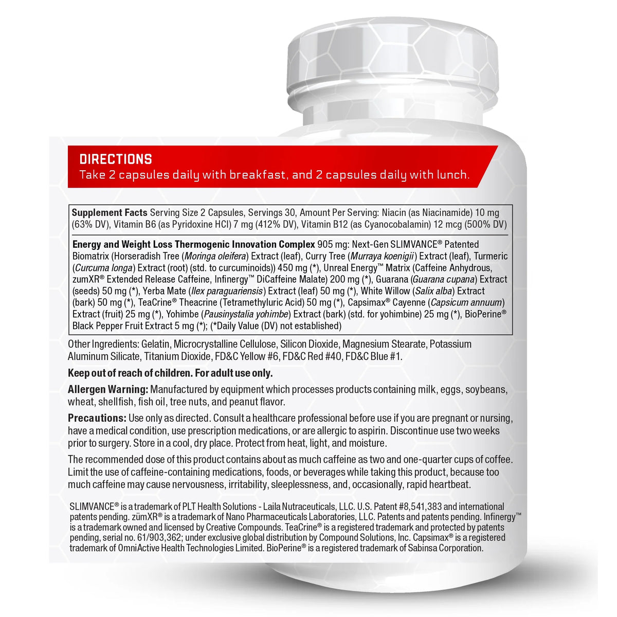60 Count Thermogenic Fat Burner Supplement I91455