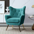 Blue Velvet Wingback Chair O6234