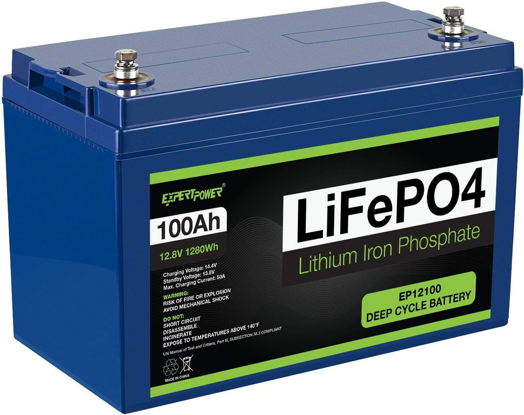 12V 100Ah Lithium LiFePO4 Deep Cycle Rechargeable Battery Q358