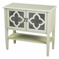 Beige 2-Door Console Cabinet with Drawer Y4336