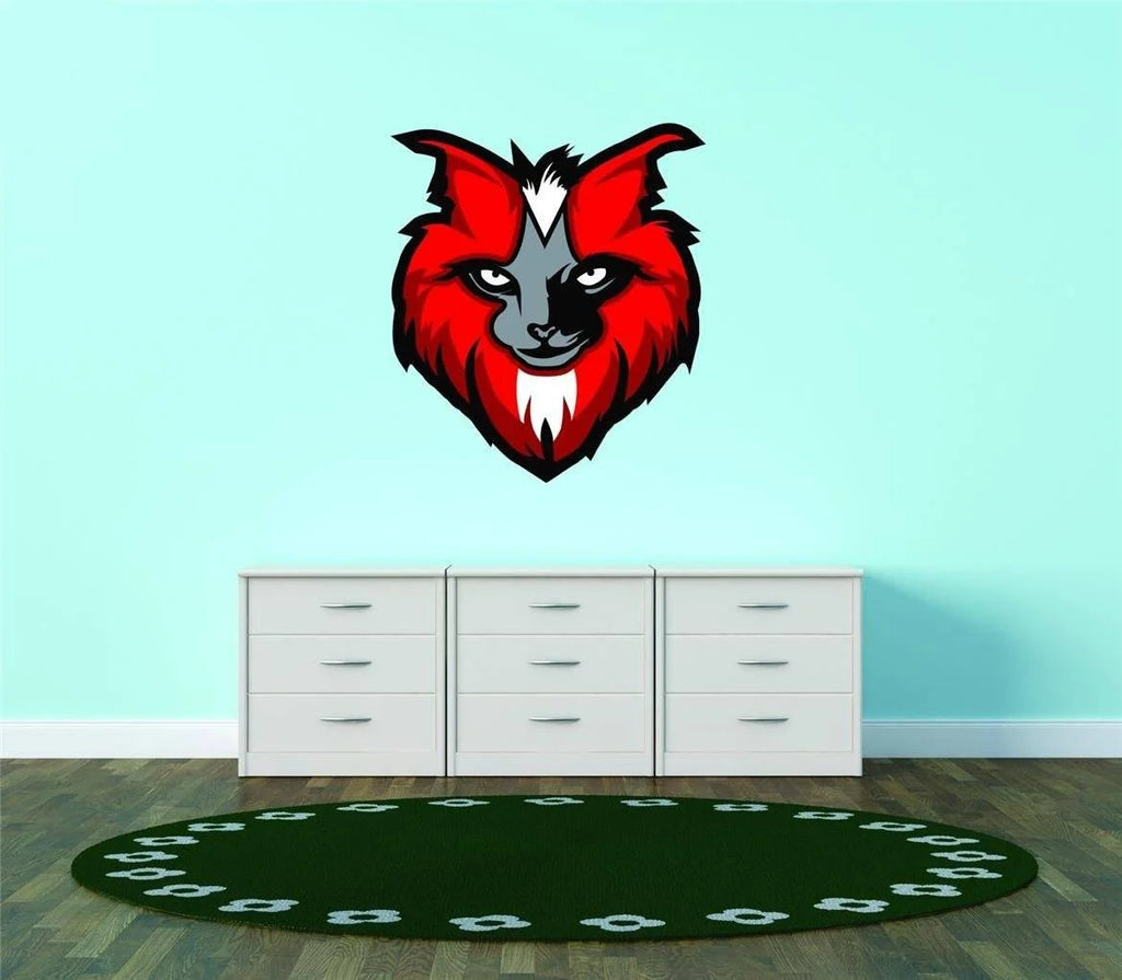 Wall Decal Cat Head Lion Tiger Safari Jungle Sticker 20 Inches X 20 Inches F5609