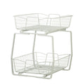 White 2 Tier Kitchen Cabinet Organizer D191366