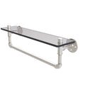 22 in. Glass Shelf with Towel Bar Satin Nickel T8704