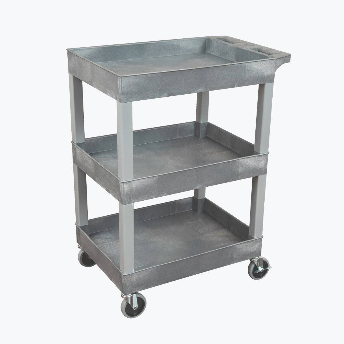 24 x 18 Plastic Three Shelf Utility Cart K615