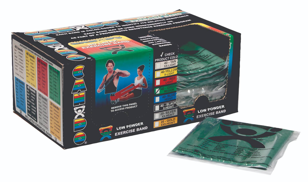 Green Medium Exercise Band - Box of 40 A8468