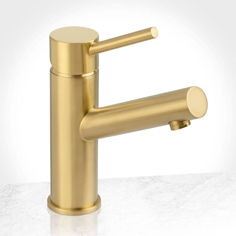 Brushed Gold Single Hole Bathroom Faucet J767