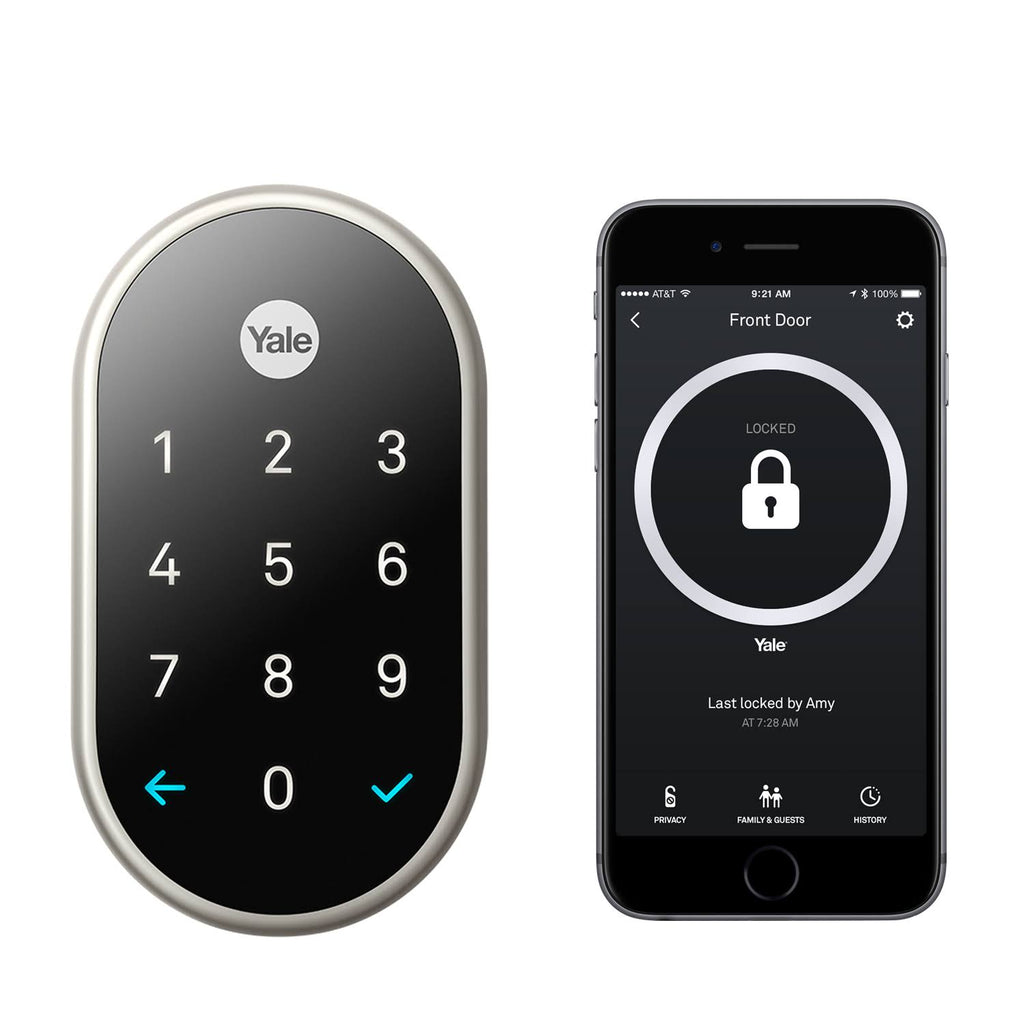 Keyless Push Button Deadbolt in Satin Nickel U970