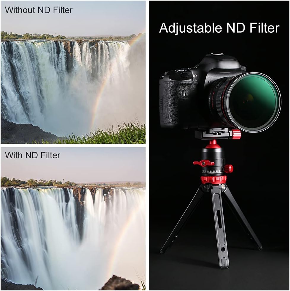 82mm Variable ND Filter ND8-ND128 (3-7 Stop) HD Hydrophobic VND Filter J11845