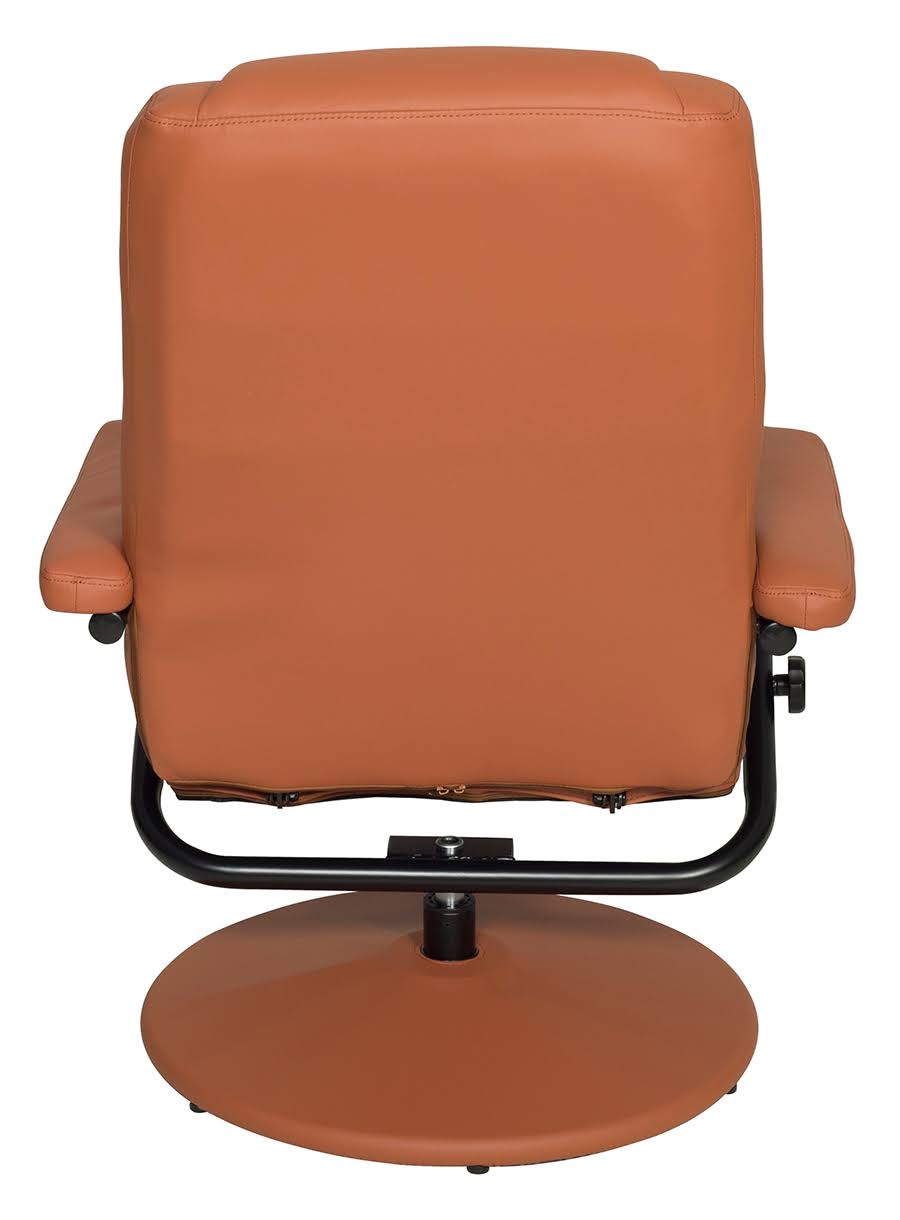 Black Swivel Recliner and Ottoman R9081