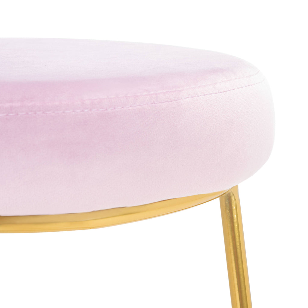 Lilac / Gold Round Bar Stool T393