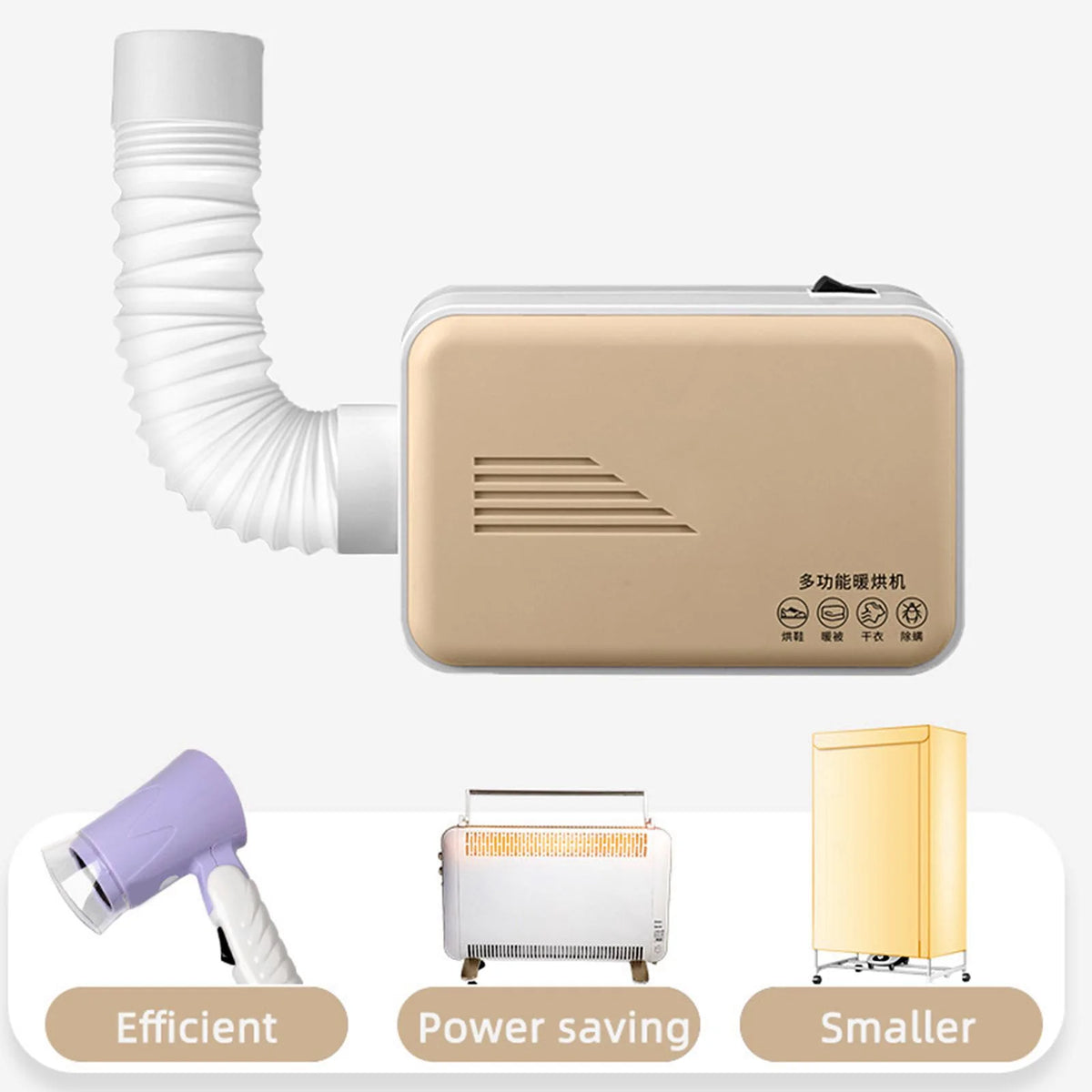 Portable Clothes Dryer with Detachable Retractable Hose G249