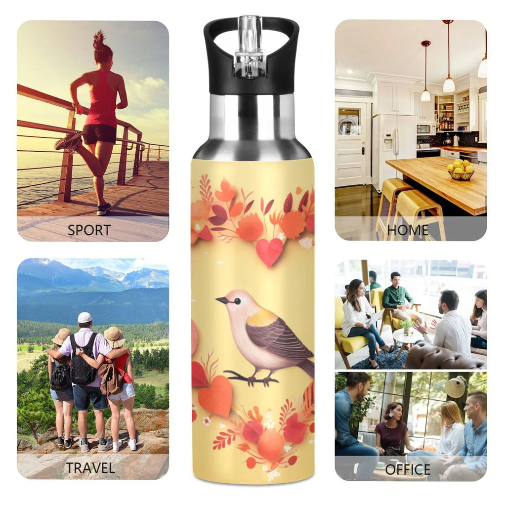 Insulated Stainless Steel Water Bottle with Straw Lid, 20 oz K251408