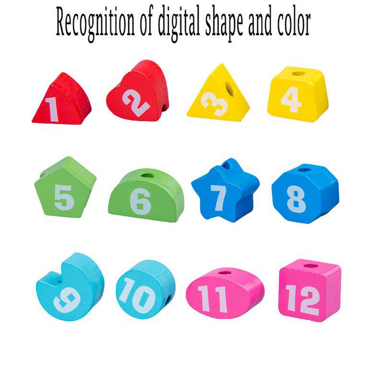 Wooden Shape Color Sorting Clock Toy Number Blocks Puzzle Stacking Sorter Jigsaw Early Learning Educational Toy K501270