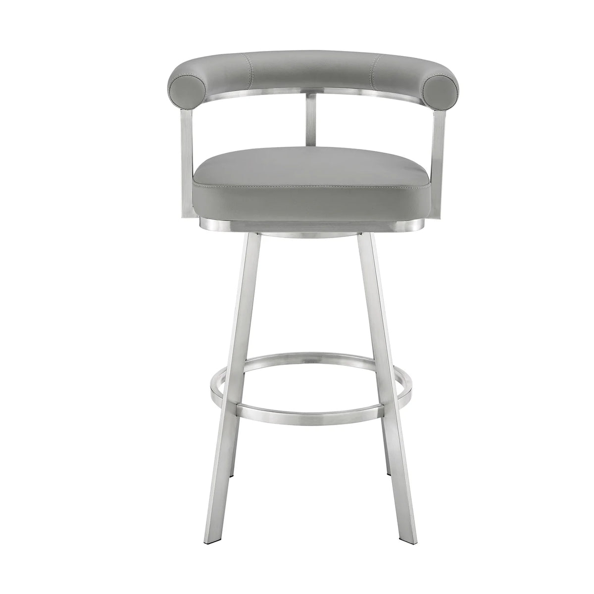 26" Swivel Counter Stool in Gray/Chrome E99894