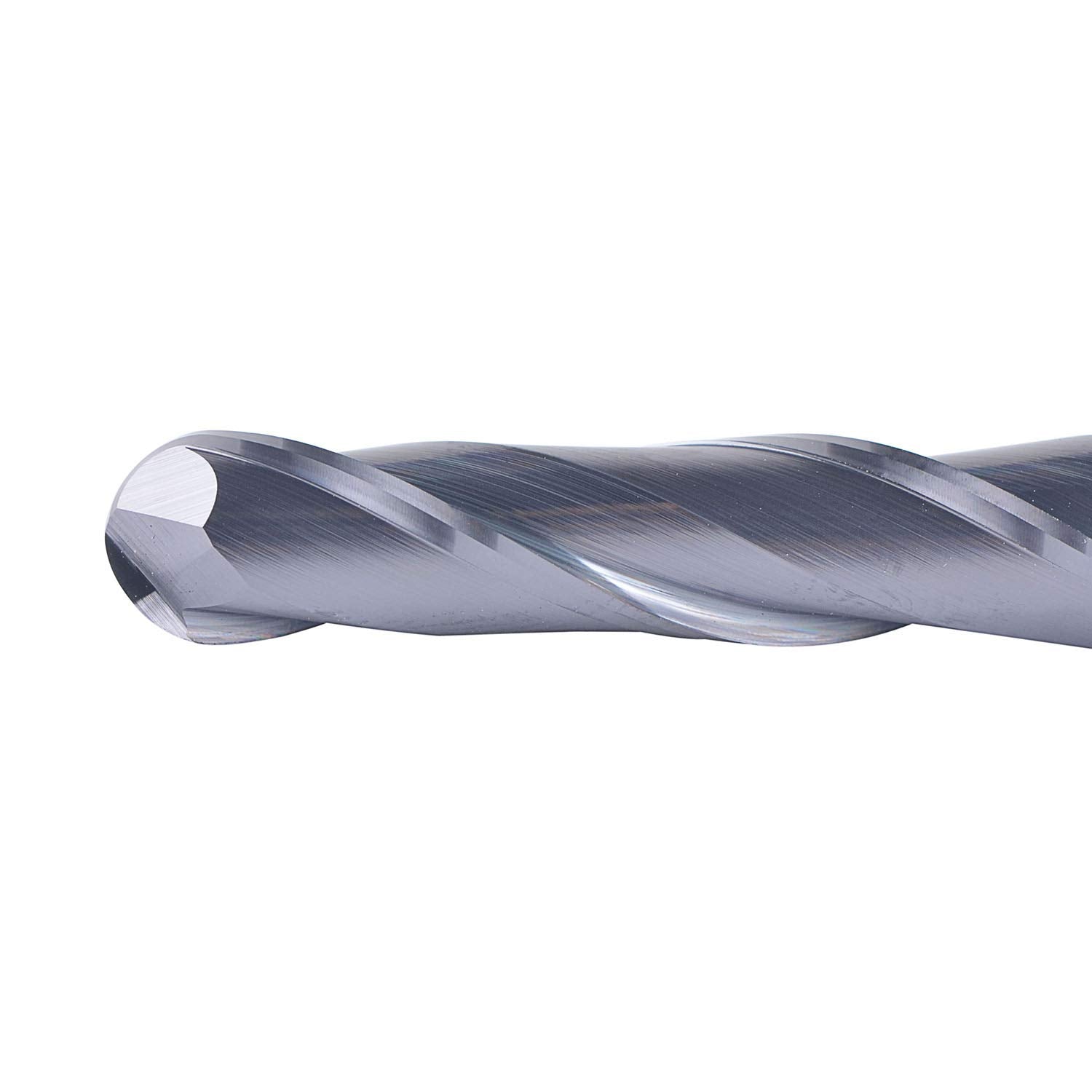 Ball Nose Carbide End Mill CNC Cutter Router Bits Double Flutes Spiral Milling Tool 1/4 inch Shank 3 inch Over Length Pack of 2 G652