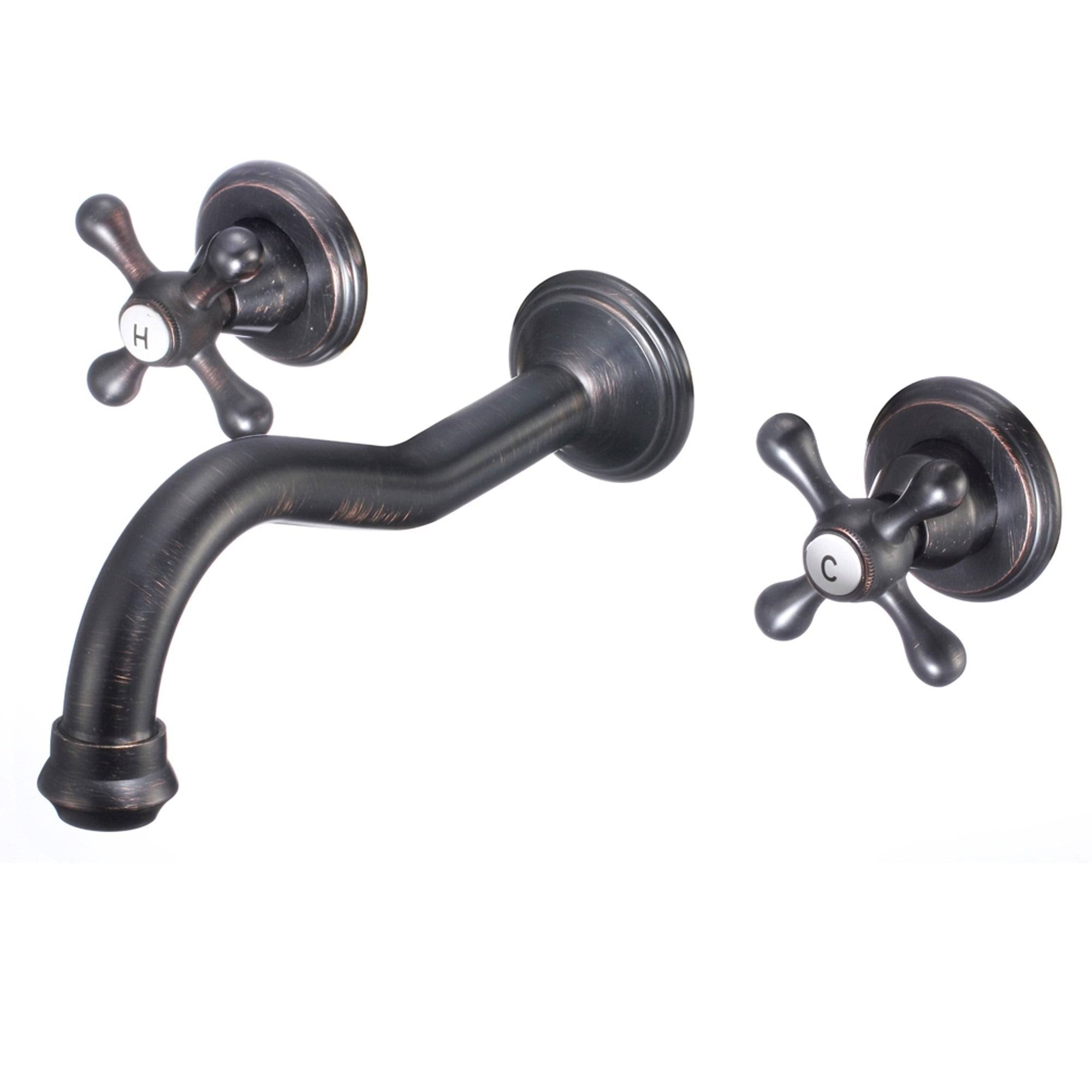 Oil Rubbed Bronze Wall Mount Bathroom Faucet V1709