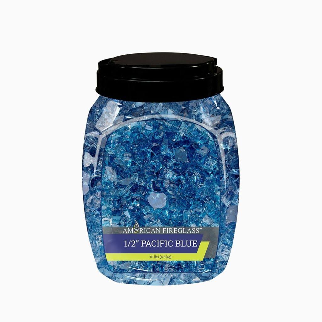 1/2x22 Pacific Blue Fire Glass 10 lb Jar G8194