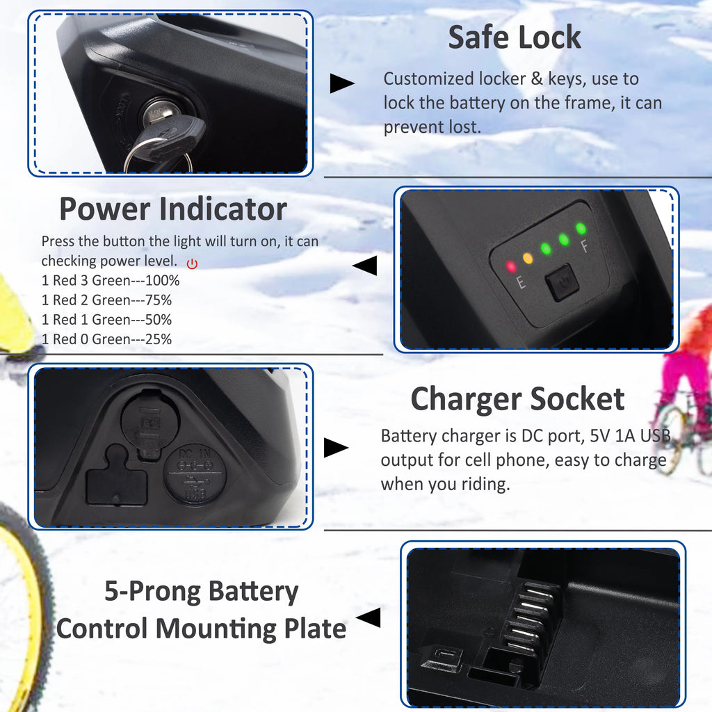 36V 20Ah Lithium Ebike Battery with 3A Charger Z238528