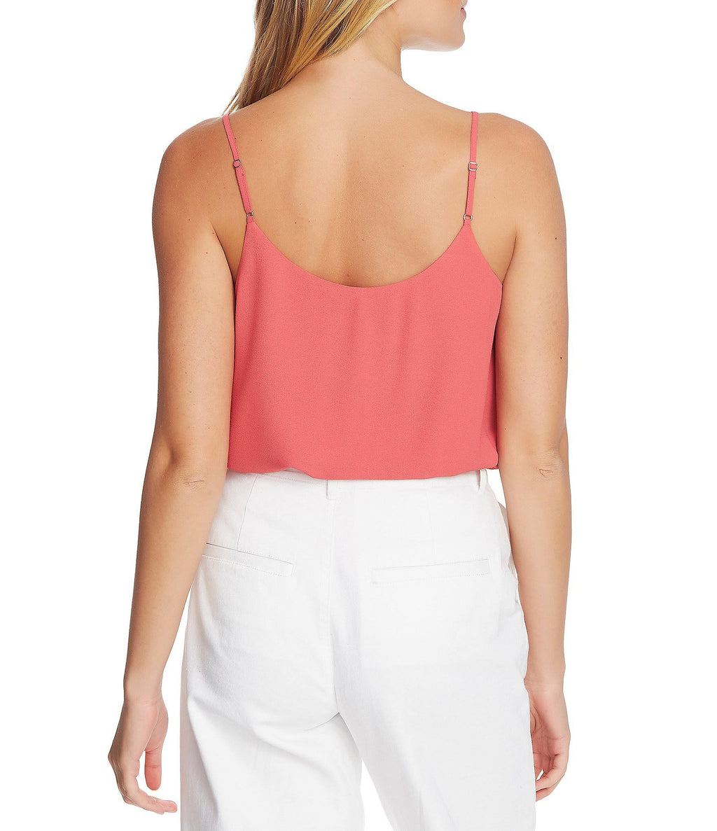 Rich Black Chiffon V Neck Camisole Top F5366