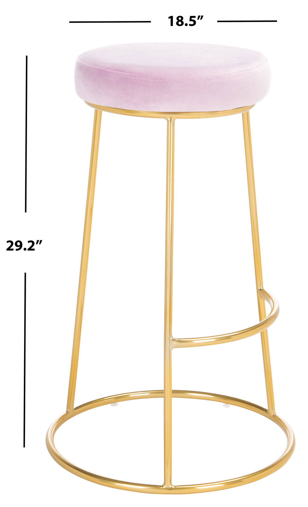 Lilac / Gold Round Bar Stool T393