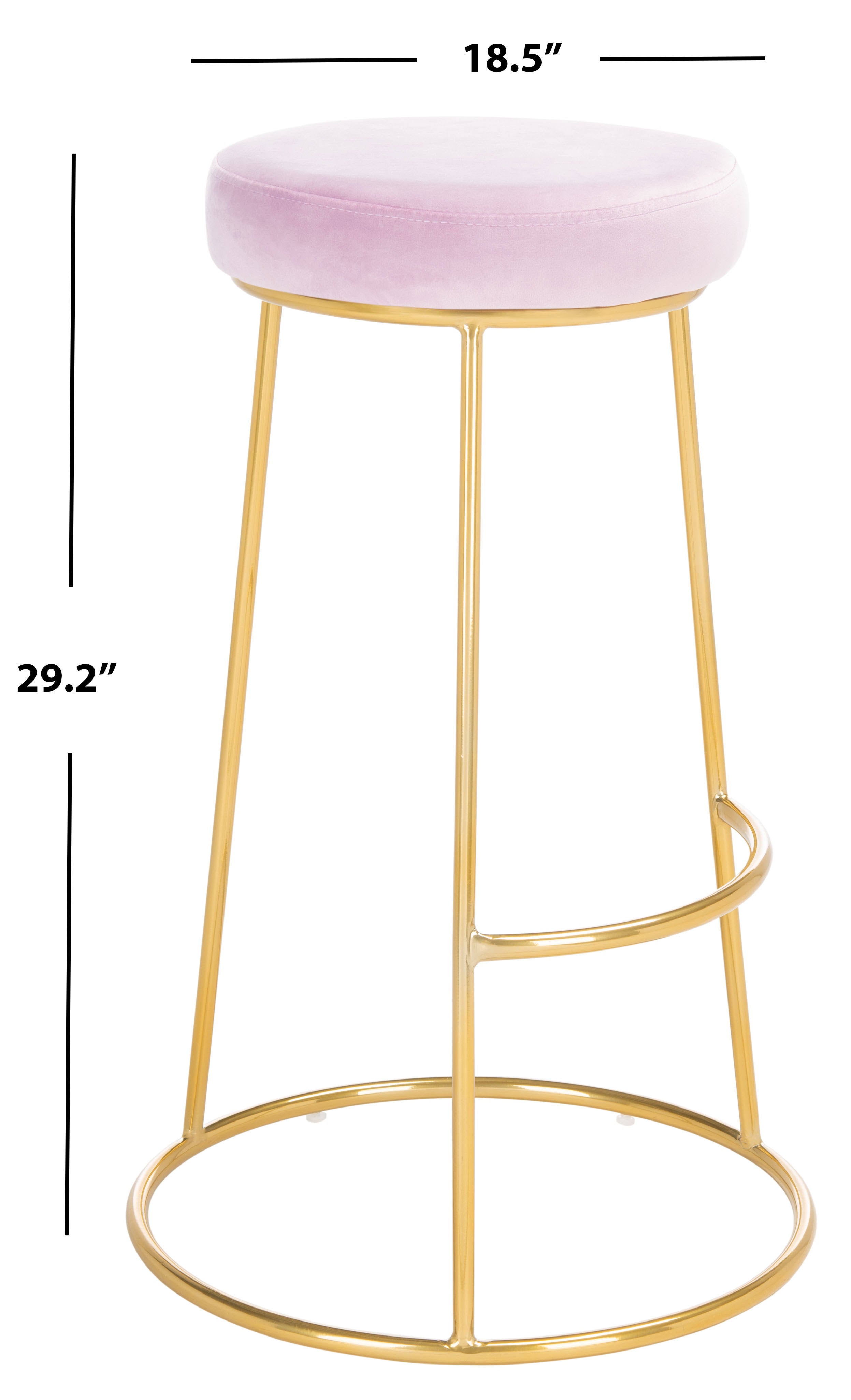 Lilac / Gold Round Bar Stool T393