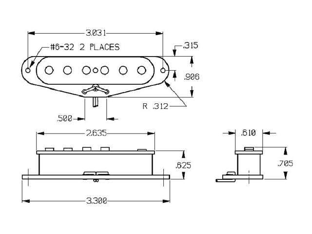 SSL52-1b Five-Two Strat Bridge Pickup C9282