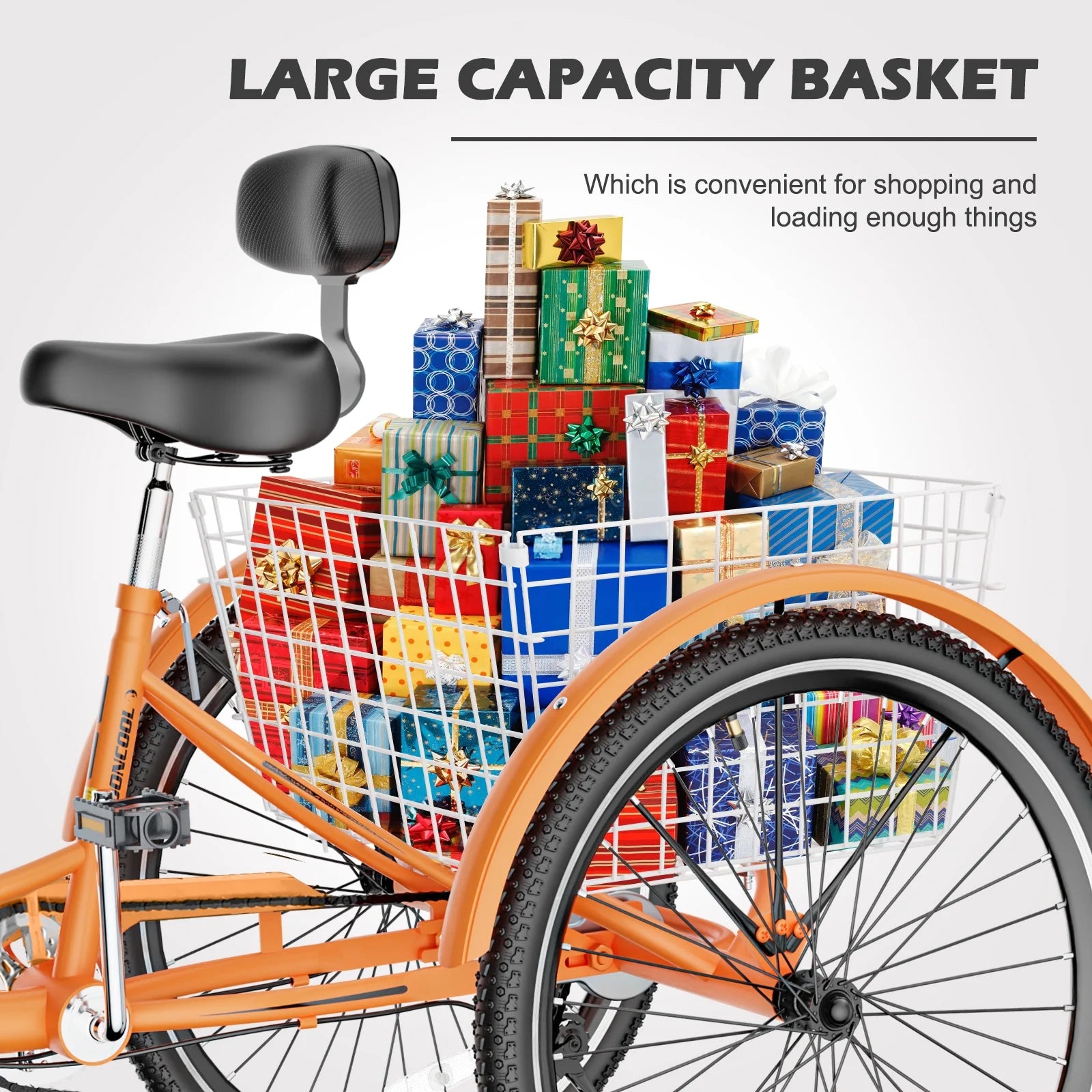 26" 7-Speed Tricycle with Basket U349189