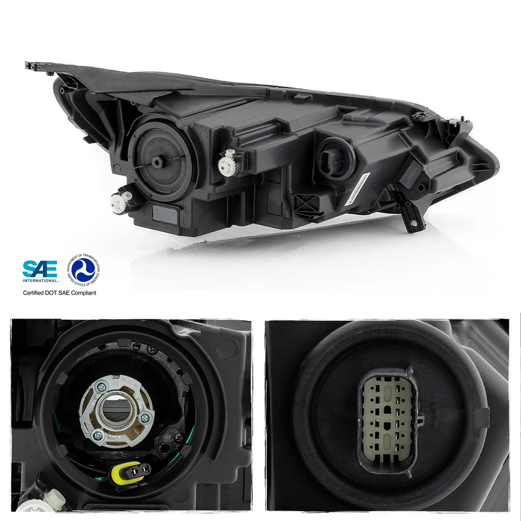 Chrome LED Tube DRL Headlight Driver Left Side Headlamp C131