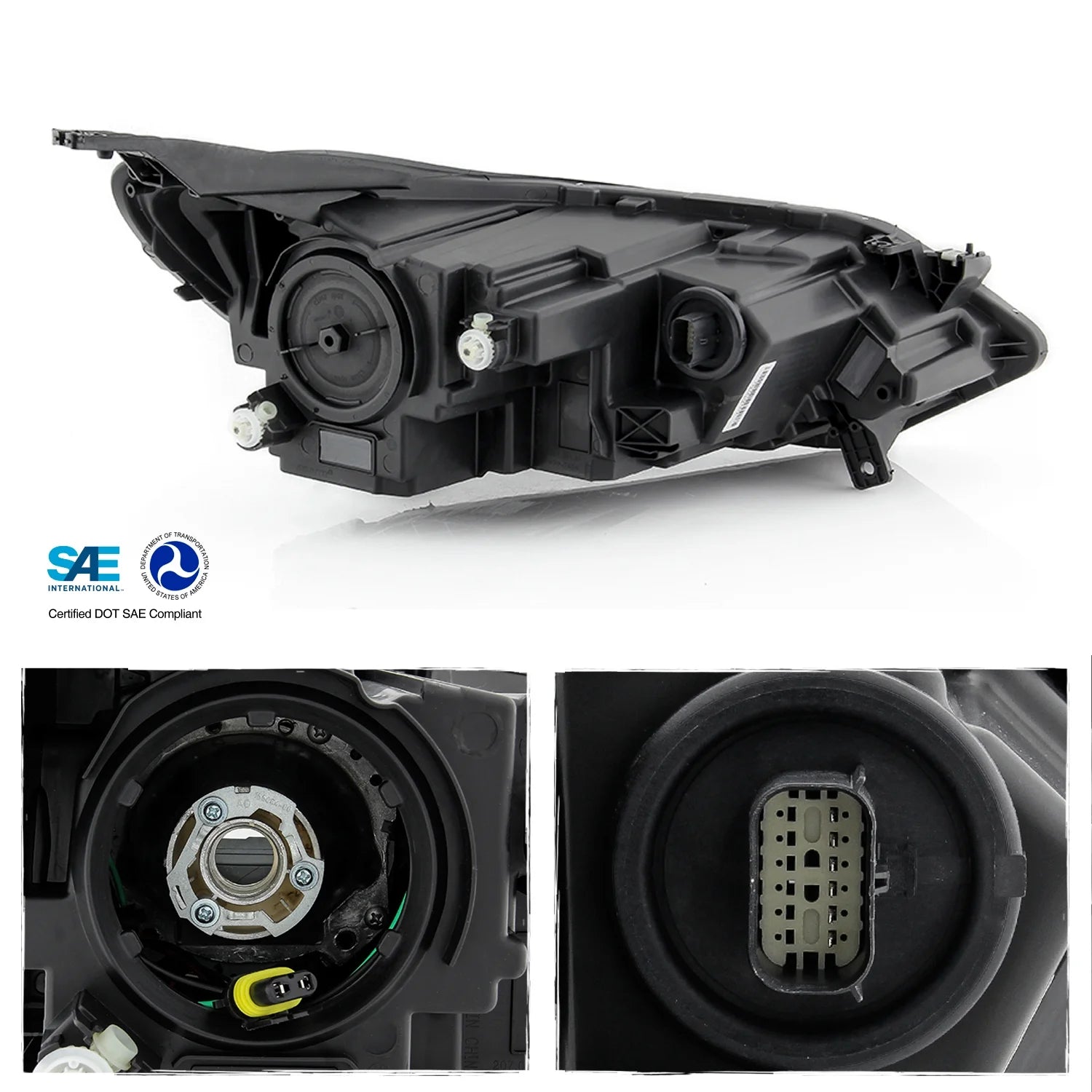 Chrome LED Tube DRL Headlight Driver Left Side Headlamp C131