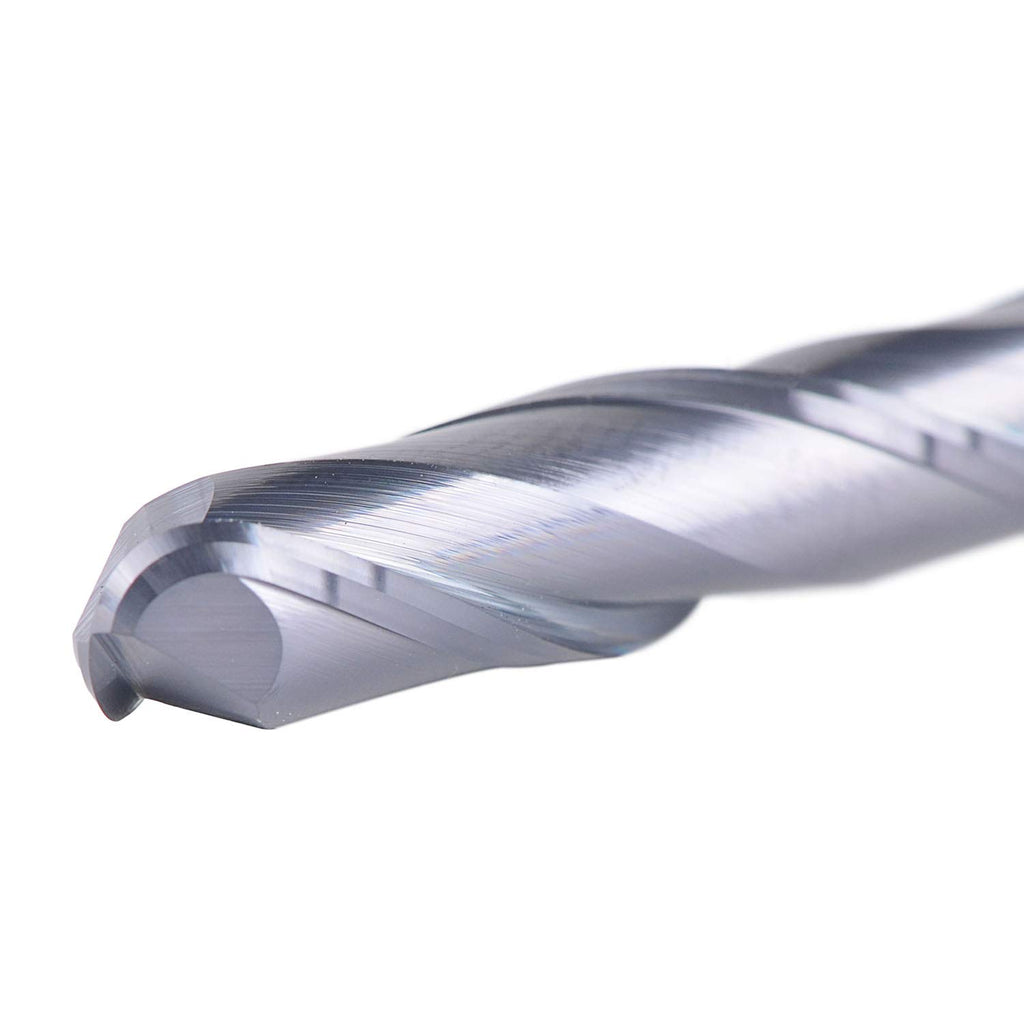Ball Nose Carbide End Mill CNC Cutter Router Bits Double Flutes Spiral Milling Tool 1/4 inch Shank 3 inch Over Length Pack of 2 G652