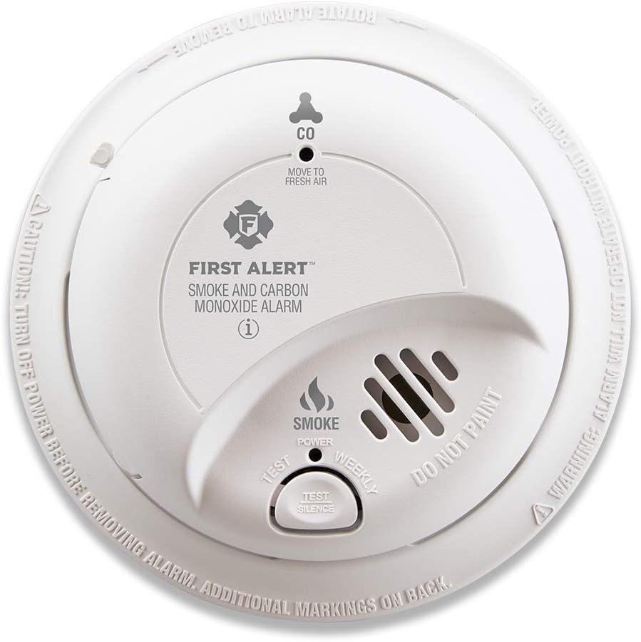 Hardwired Smoke and Carbon Monoxide Detector with 10 Year Sealed Battery Backup, White Pack of 2 F13731