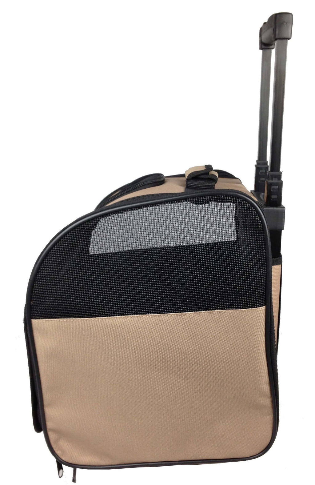 Brown Wheeled Travel Pet Carrier Q61010
