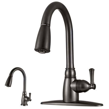 Oil Rubbed Bronze Single Lever Handle Kitchen Faucet with Pull-Down Sprayer Spout E8163