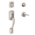 Double Cylinder Sectional Handleset with Left Handed Acc - Satin Nickel S97252