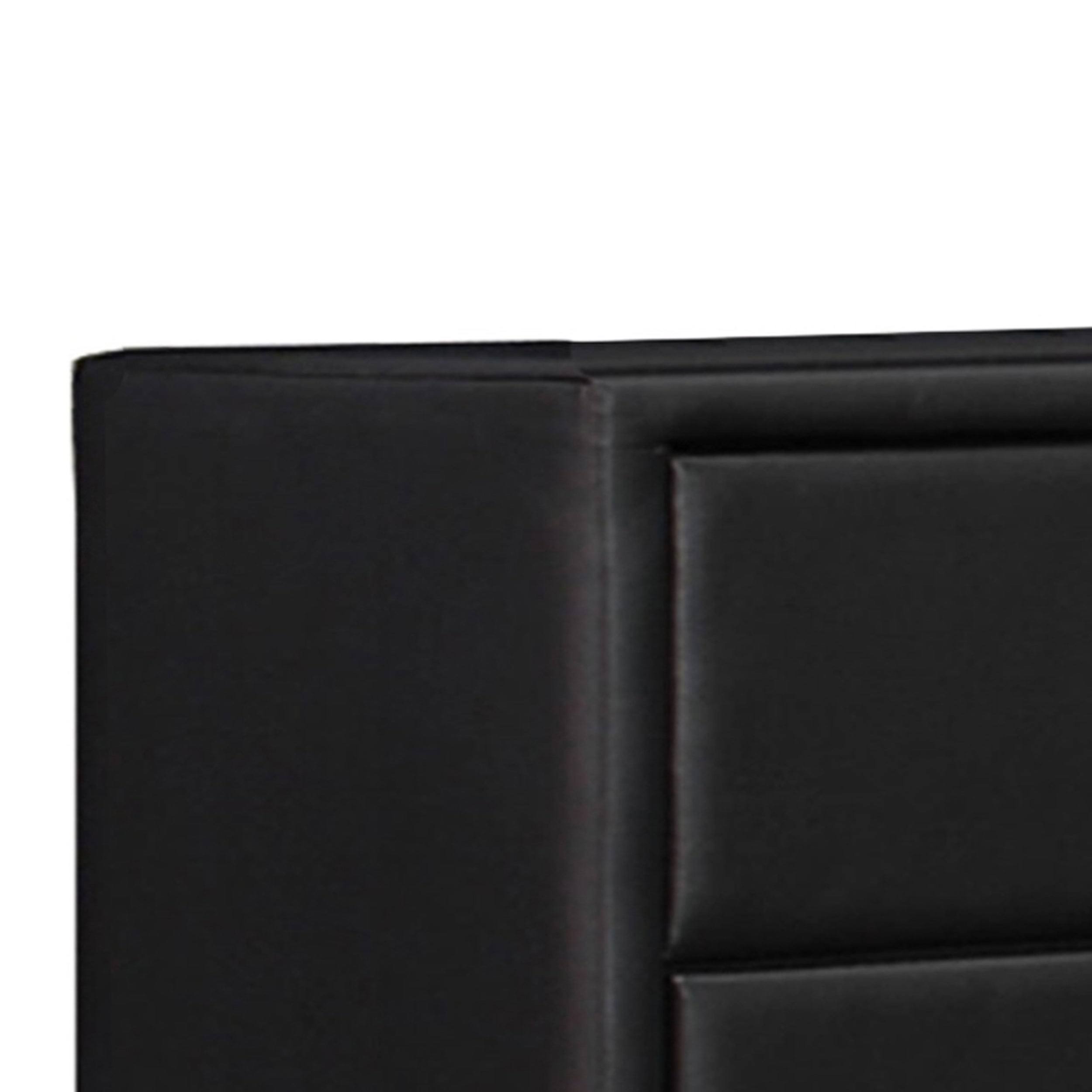 Black 5 Drawer Leatherette Wooden Frame Chest with Tapered Legs K84144