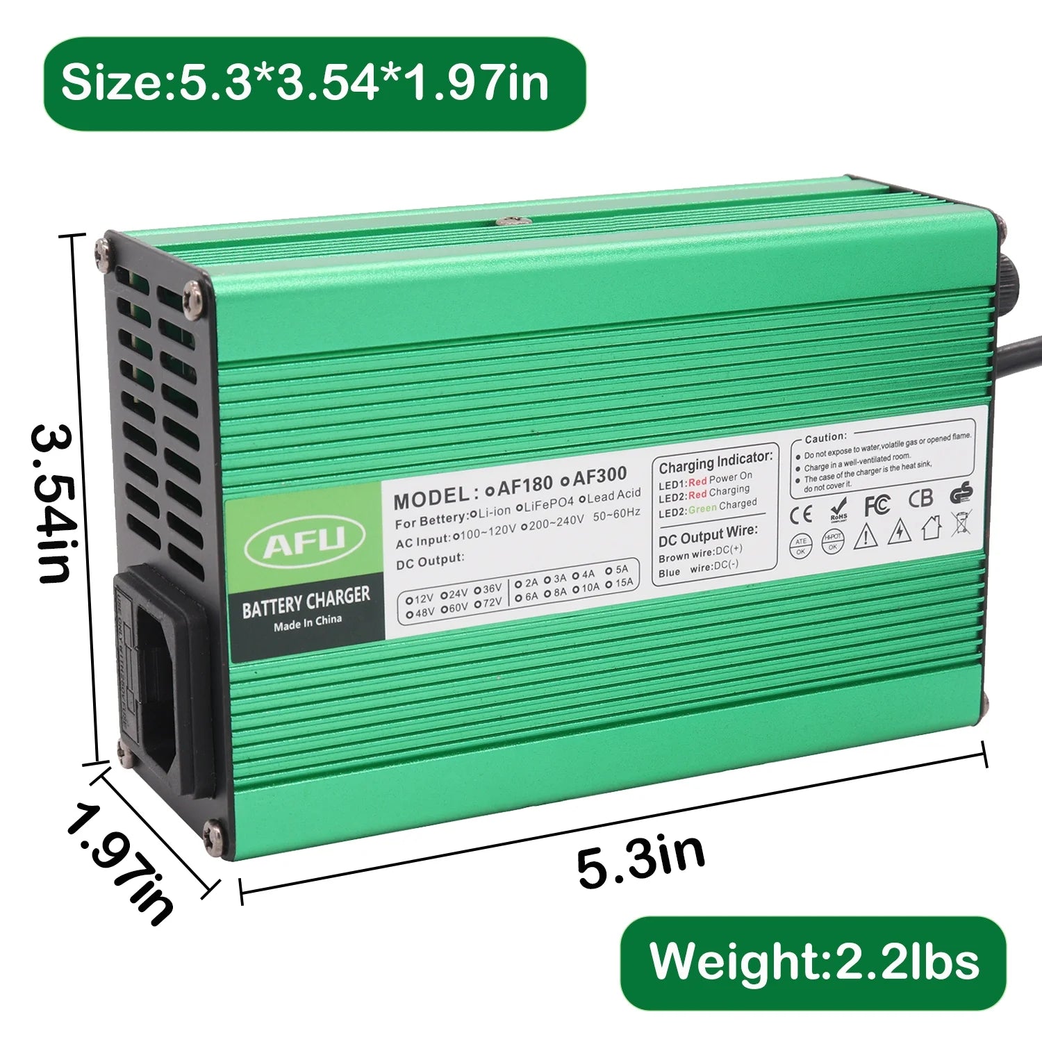54.6V 4A Smart Lithium Battery Charger For 13S 48V Lipo Li-ion Battery With Cooling Fan G8669