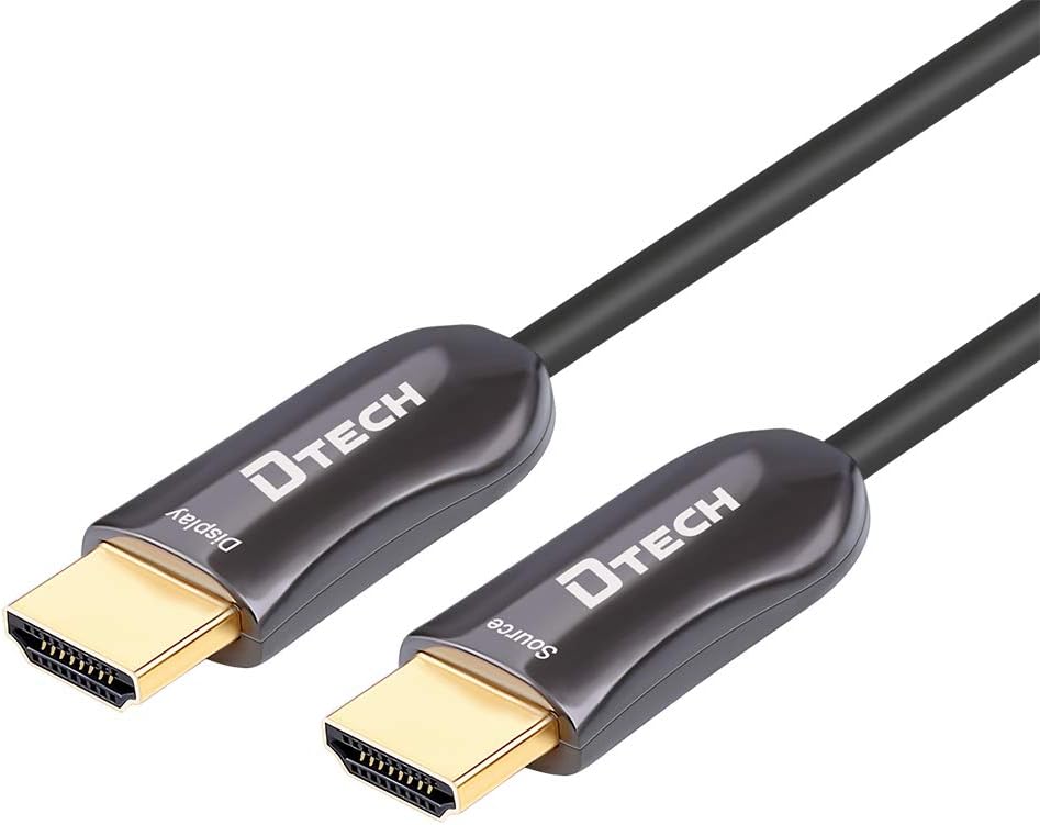 Fiber Optic HDMI Cable 50ft 4K60Hz 18Gbps Slim UHD Video Cord Pack of 2 K599