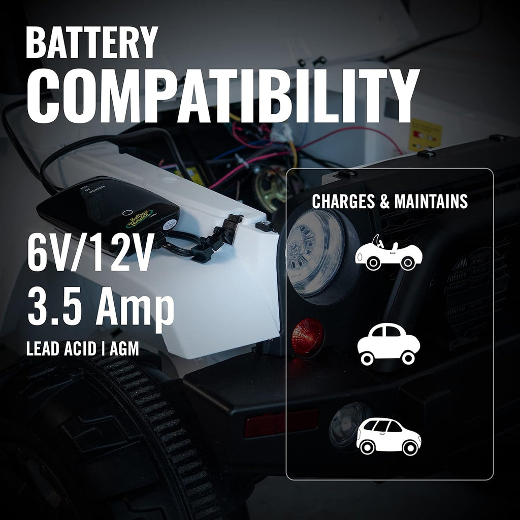 6V and 12V Battery Charger for Ride On Toys, 3.5 AMP, Pack of 2 W676