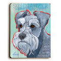 Schnauzer Planked Wood Wall Decor B83288