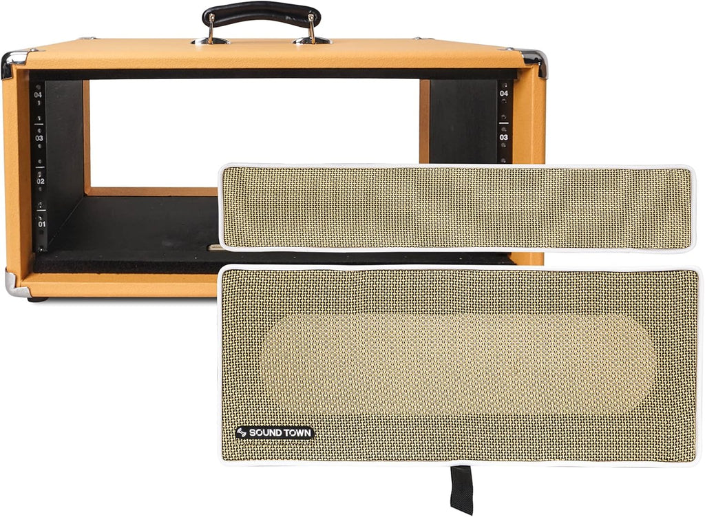 Vintage 2U Amp Rack Case with Rubber Feet, Black R5306