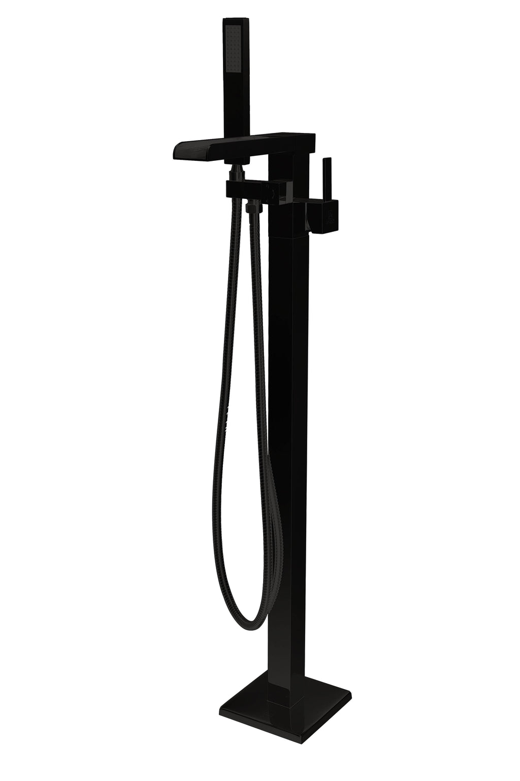 Matte Black Claw Foot Tub Faucet with Hand Shower O360