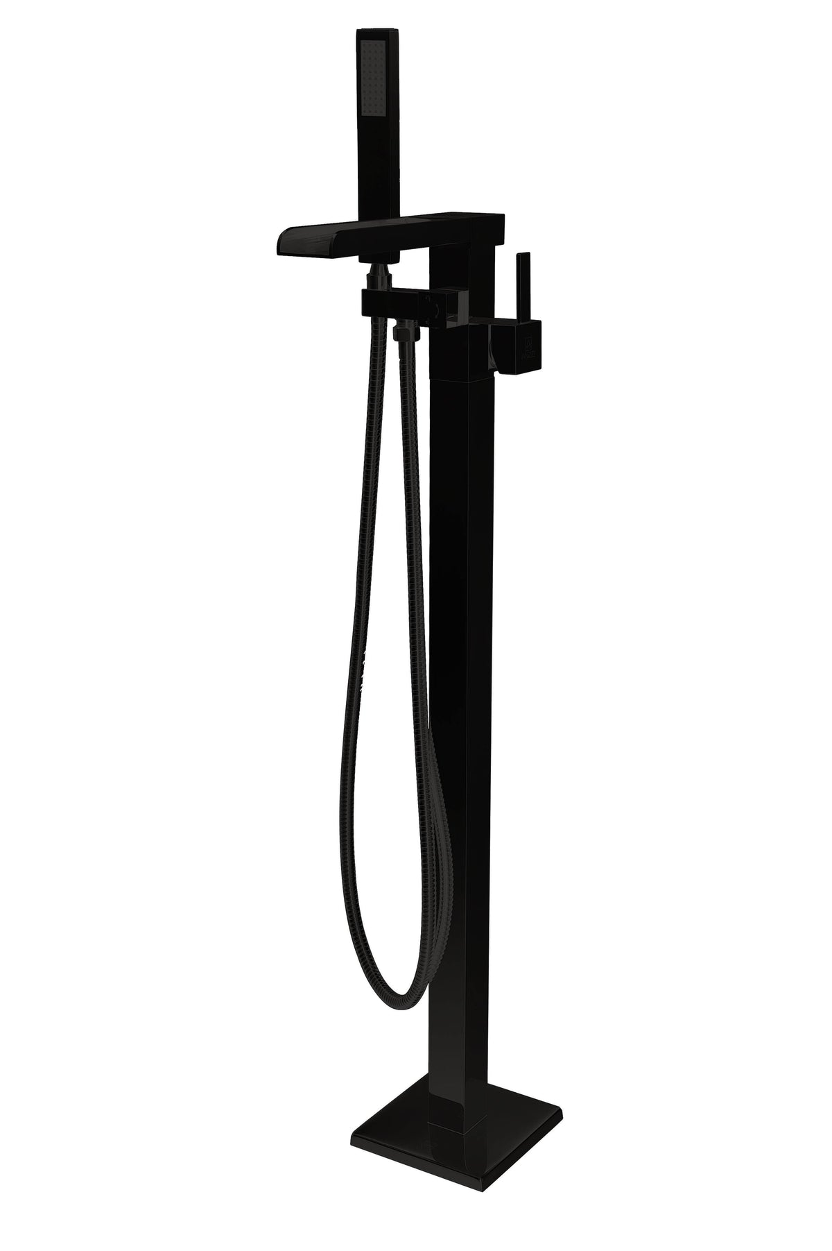 Matte Black Claw Foot Tub Faucet with Hand Shower O360