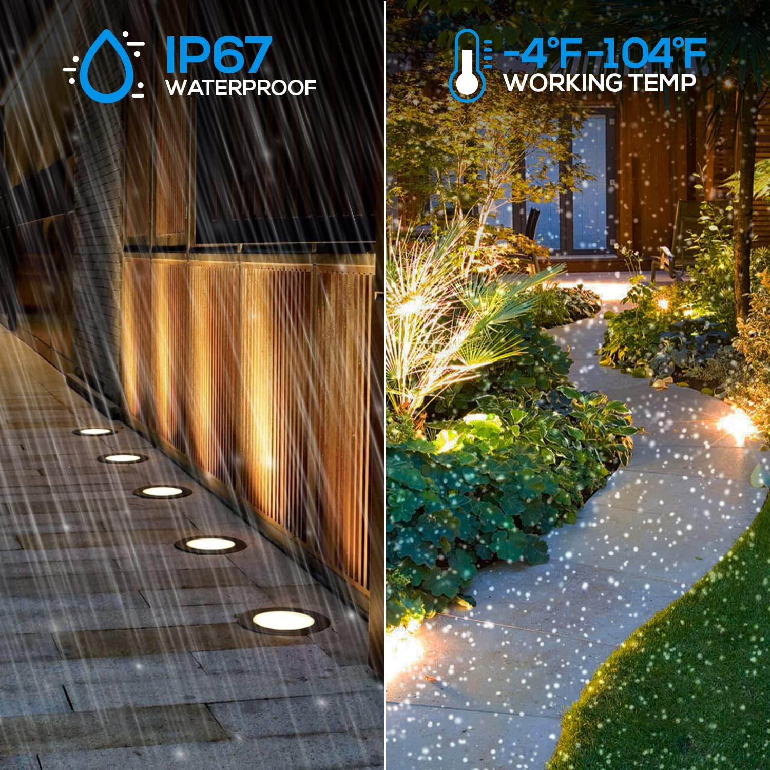 Pack of 6 7W 12V LED Aluminum In-Ground Well Light J870588