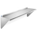 NSF Stainless Steel Kitchen Wall Mount Shelf with Backsplash R3351