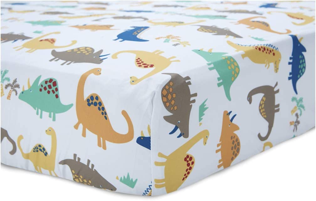 4-Piece Blue Dinosaur Toddler Bedding Set B153