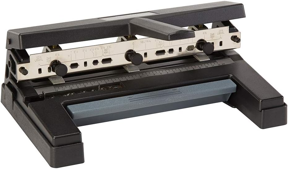 Heavy Duty Adjustable Hole Punch, 40 Sheet Capacity, Black T872