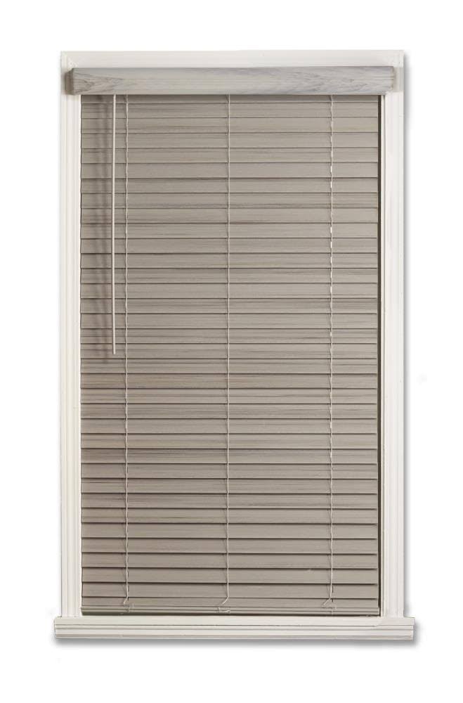 Driftwood Gray Faux Wood Cordless Room Darkening Horizontal Blind H3154