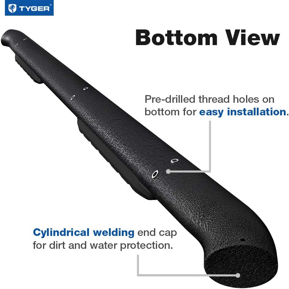 Textured Black Side Step Nerf Bars K8803