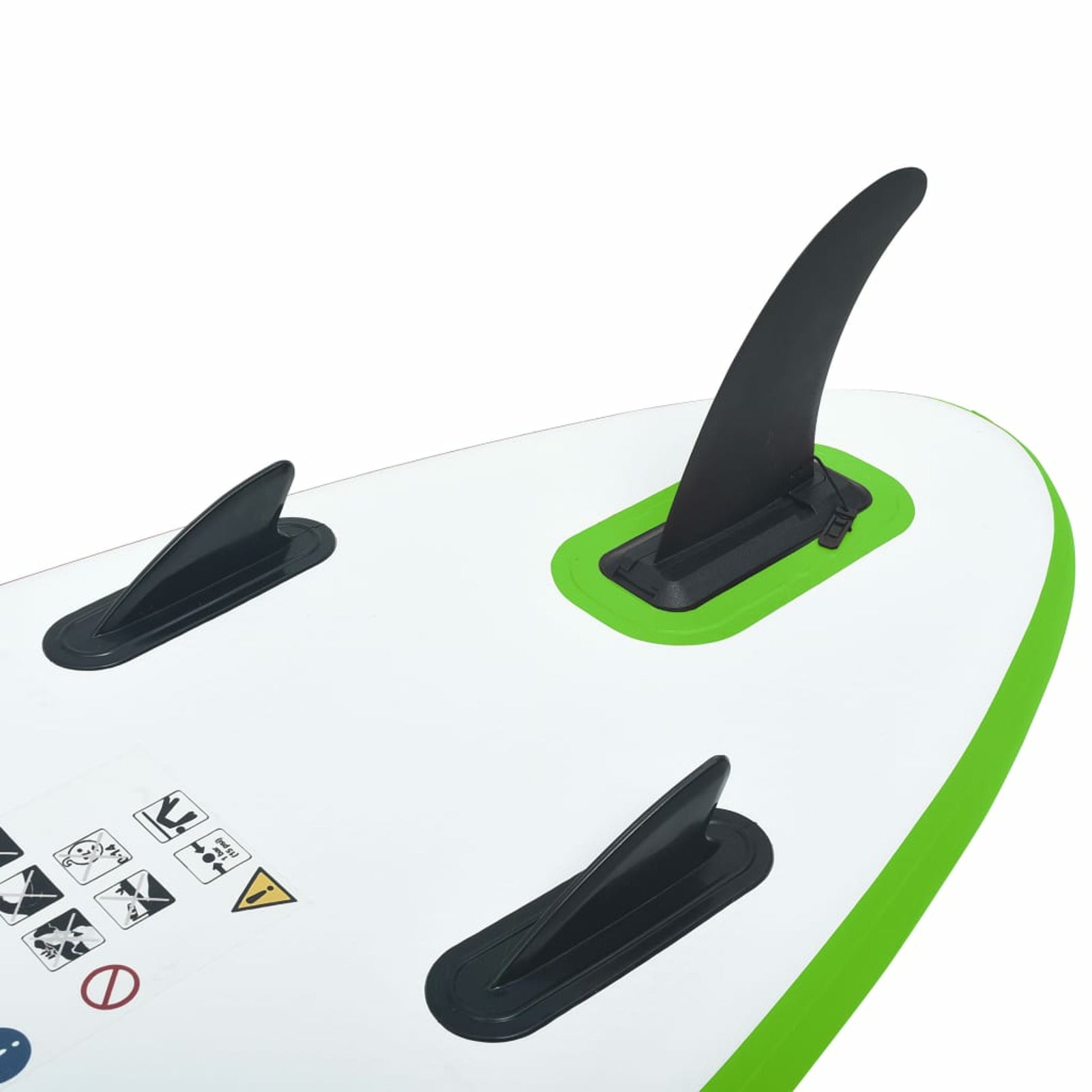 Green and White Inflatable Paddle Board Set N386937