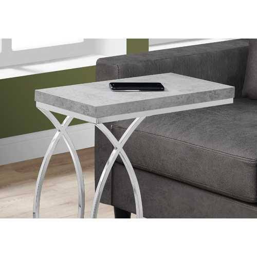 Grey MDF Laminate Metal Accent Table B831313